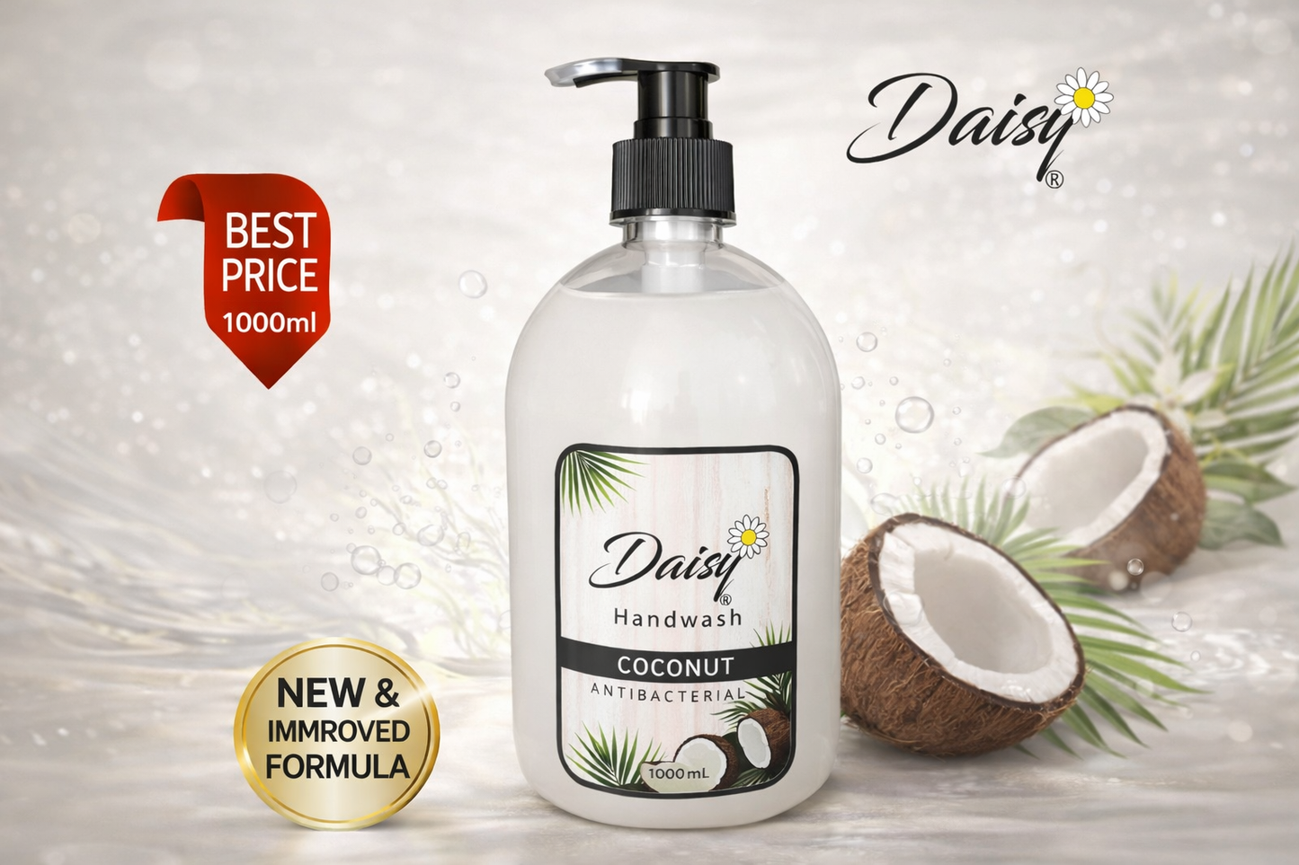 Daisy Handwash Coconut 1000ml – Nourishing Coconut Hand Cleanser