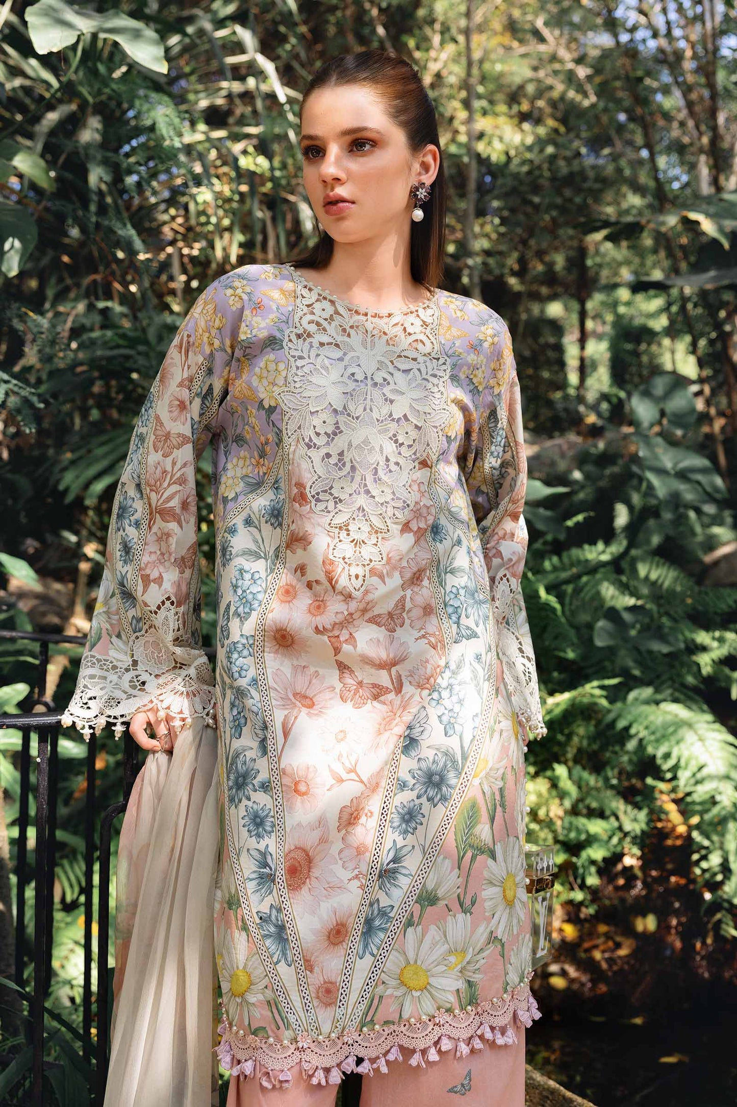 MARIA.B. Original 3 Piece Unstitched Embroidered Lawn Suit – MPT-2910-B-Vol-07