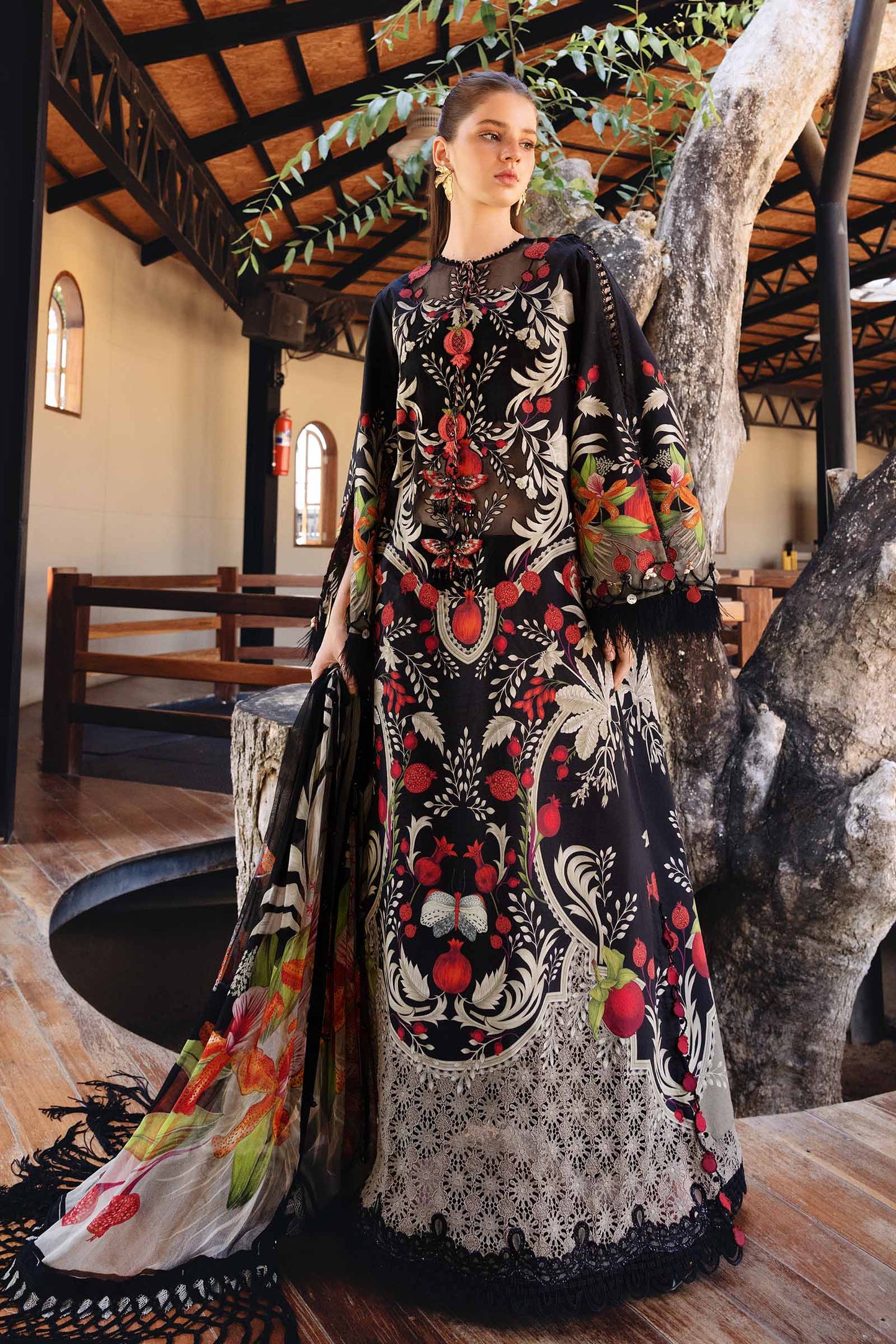 MARIA.B. Original 3 Piece Unstitched Embroidered Lawn Suit – MPT-2912-B-Vol-07