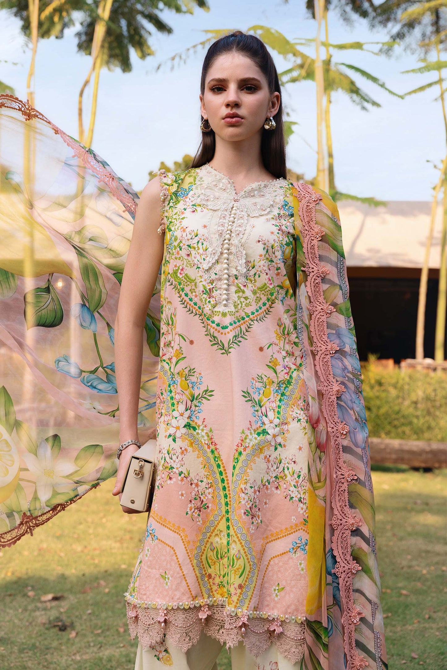 MARIA.B. Original 3 Piece Unstitched Embroidered Lawn Suit – MPT-2908-A-Vol-07