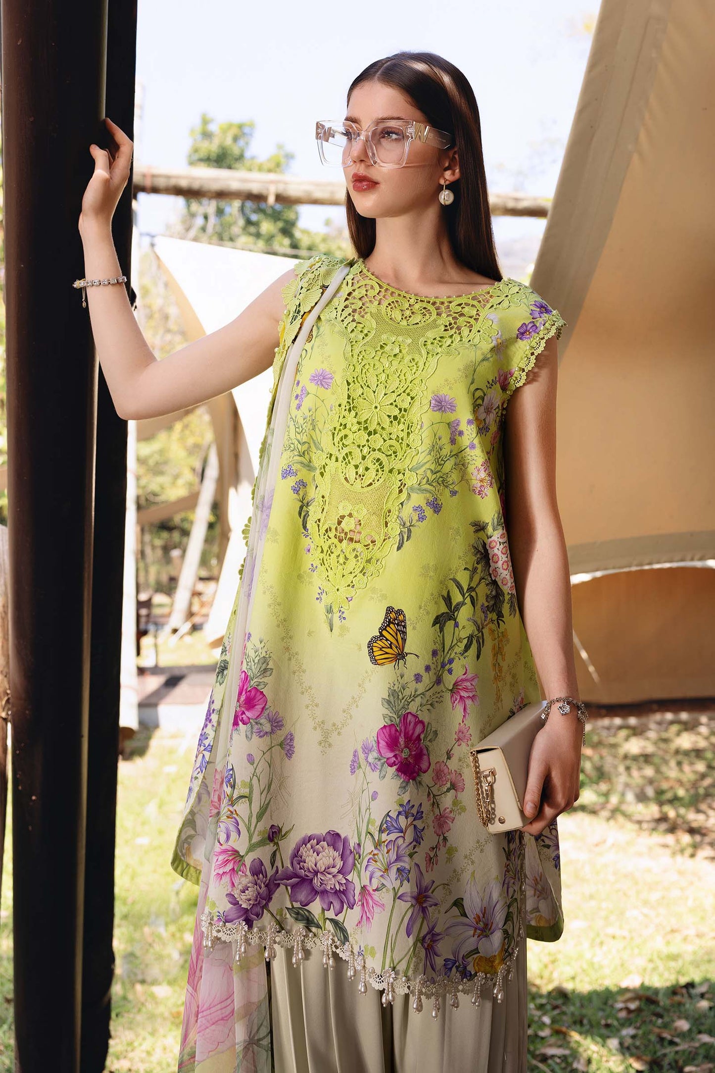 MARIA.B. Original 3 Piece Unstitched Embroidered Lawn Suit – MPT-2909-A-Vol-07