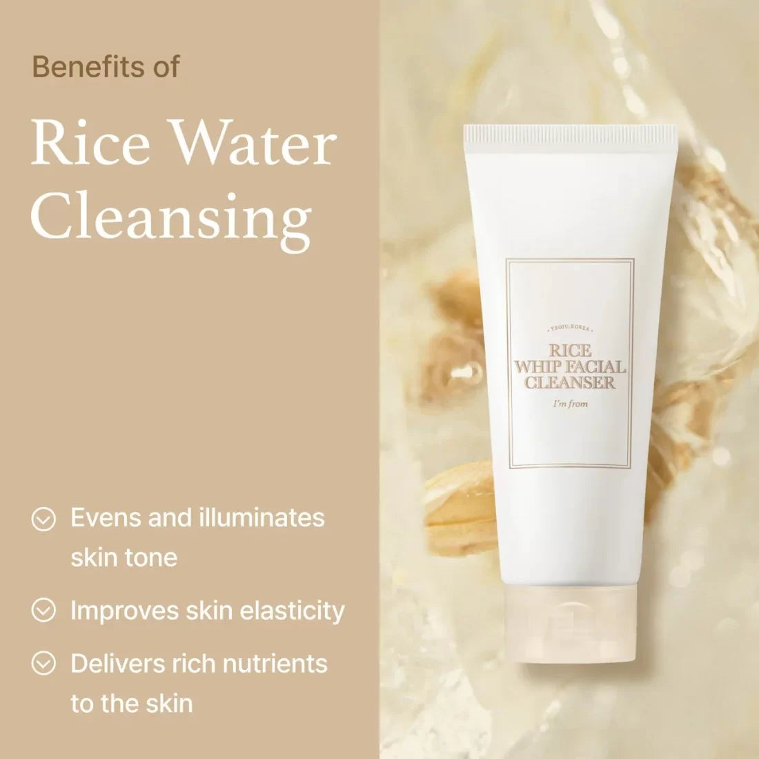 I’m From Rice Whip Facial Cleanser 150ml – Brightening & Hydrating Korean Face Wash in Pakistan