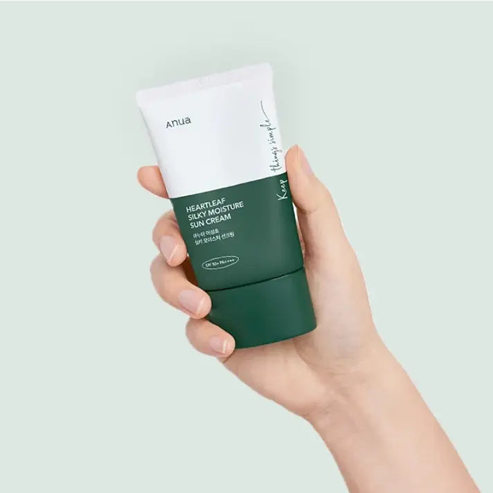 Anua Heartleaf Silky Moisture Sun Cream SPF 50+ PA++++ – Hydrating Korean Sunscreen for Sensitive Skin in Pakistan