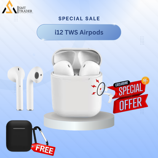 I12 TWS Wireless Bluetooth Headset with Mic in-Ear Stereo Earbuds