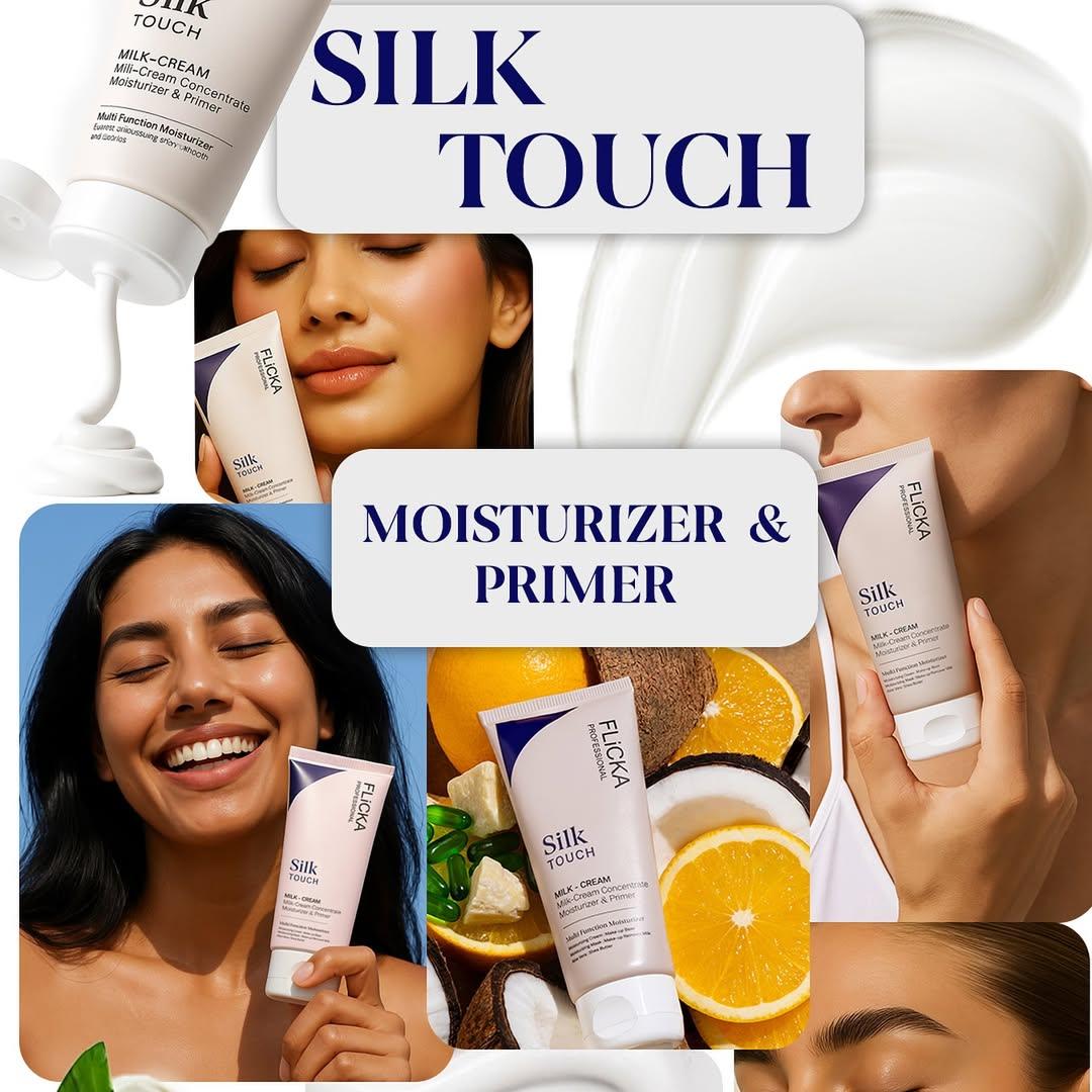 FLiCKA Silk Touch 3-in-1 Moisturizer & Primer 100ml (A+ Copy) – Hydrating Makeup Base & Pore Minimizer in Pakistan