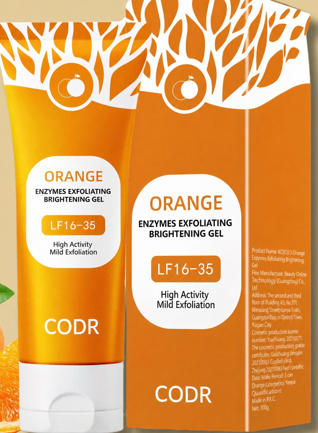 Orange Enzyme Exfoliating Gel for Face & Body 3oz – Deep Cleansing Brightening Peeling Gel Scrub in Pakistan