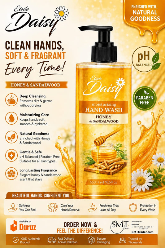 Etoile Daisy Honey & Sandalwood Handwash 550ml – Moisturizing Antibacterial Hand Wash in Pakistan