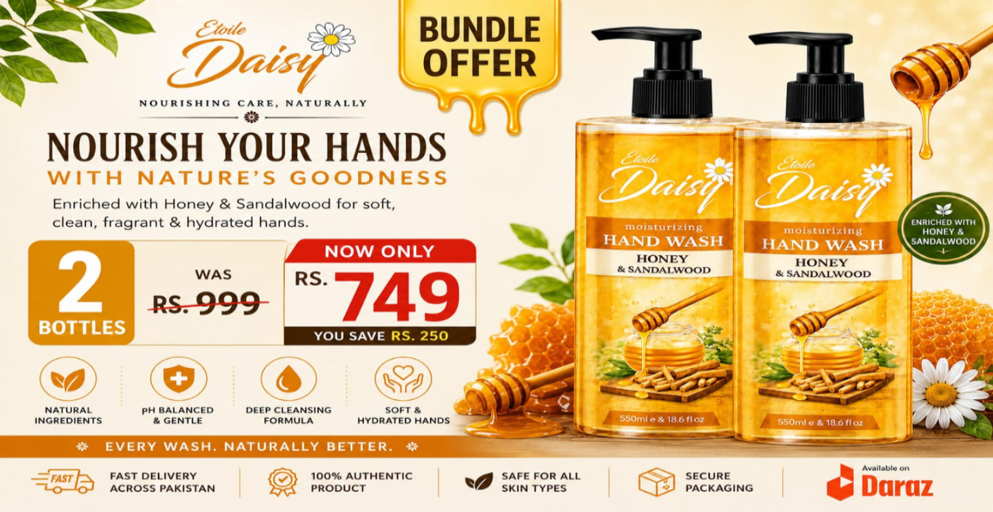 Etoile Daisy Honey & Sandalwood Handwash 550ml – Moisturizing Antibacterial Hand Wash in Pakistan