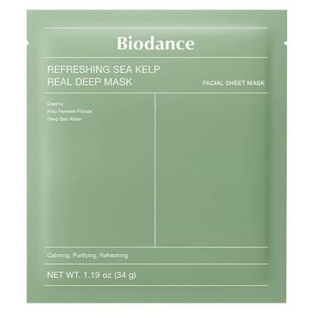 biodance refreshing sea kelp real deep mask pakistan overnight hydrogel face mask oil control hydration 4 sheets