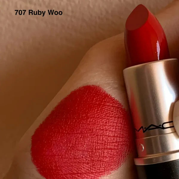 MAC Retro Matte Lipstick Ruby Woo 707 (3g) – Original Long-Lasting Matte Lipstick in Pakistan
